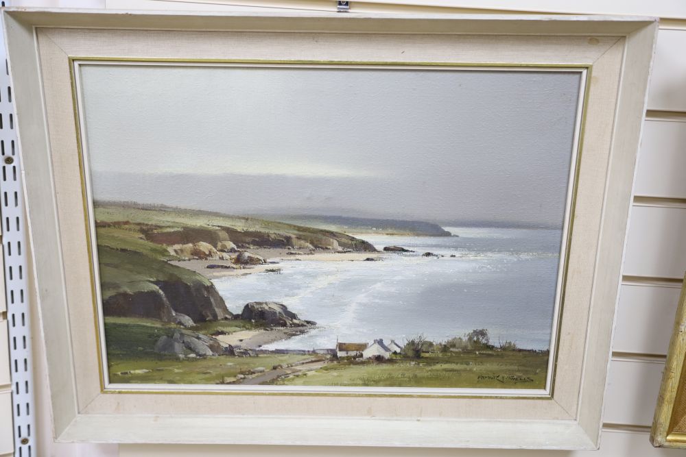 Arthur H Twells (Irish, 1921-1996), oil on canvas, Swilly from Dunree, County Donegal, signed, 39 x 54cm